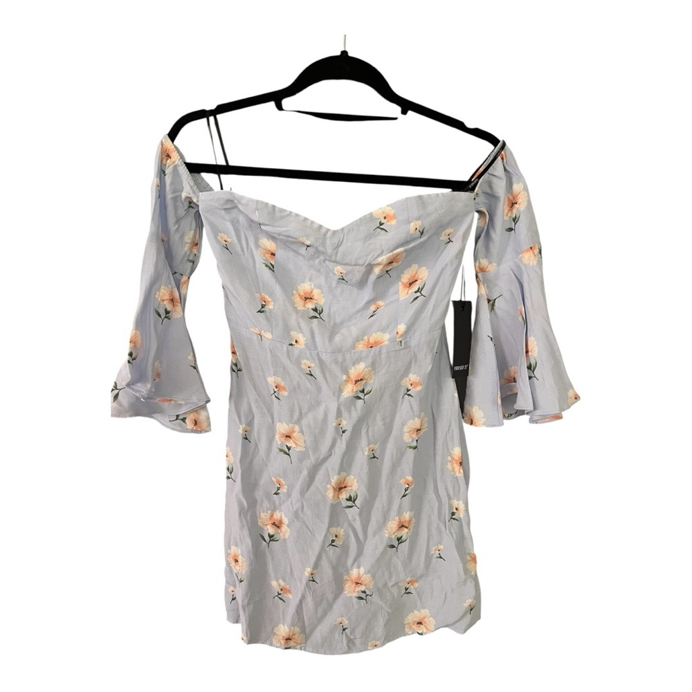 Forever 21 Light Blue Floral Top